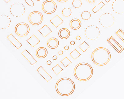Circles And Squares Nail Stickers
