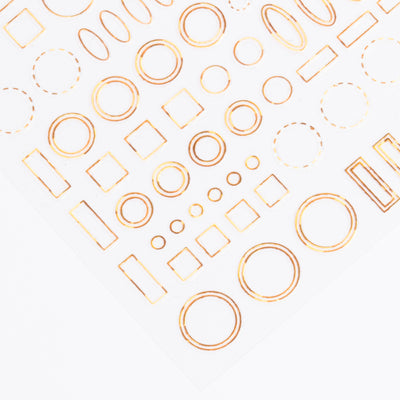 Circles And Squares Nail Stickers