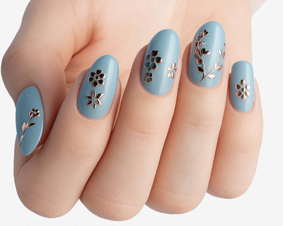 Rose Gold Sakura Nail Stickers